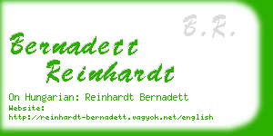 bernadett reinhardt business card